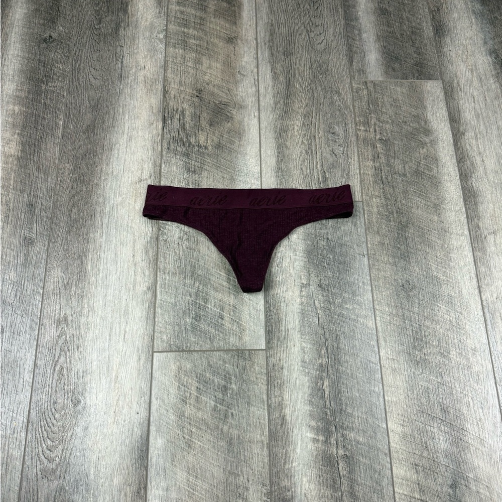 Aerie Plum‎ Ribbed Thong